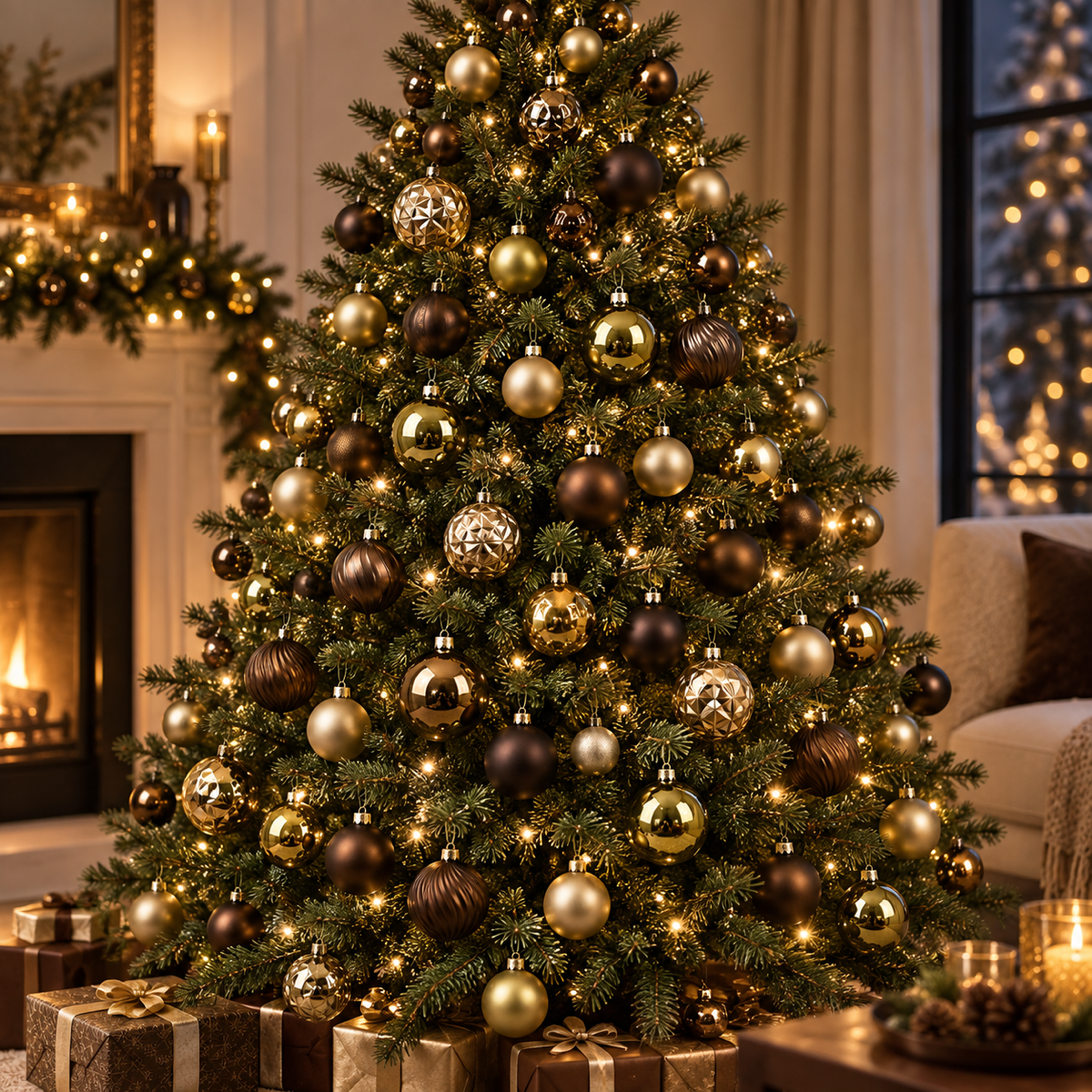 De Bosrand Kerstbal Kunststof Coffee Mix 100 stuks