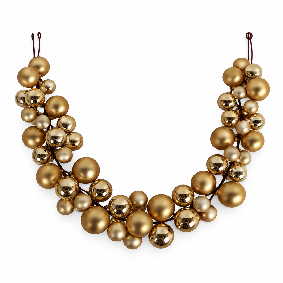 De Bosrand Guirlande kerstballen Goud 174 cm