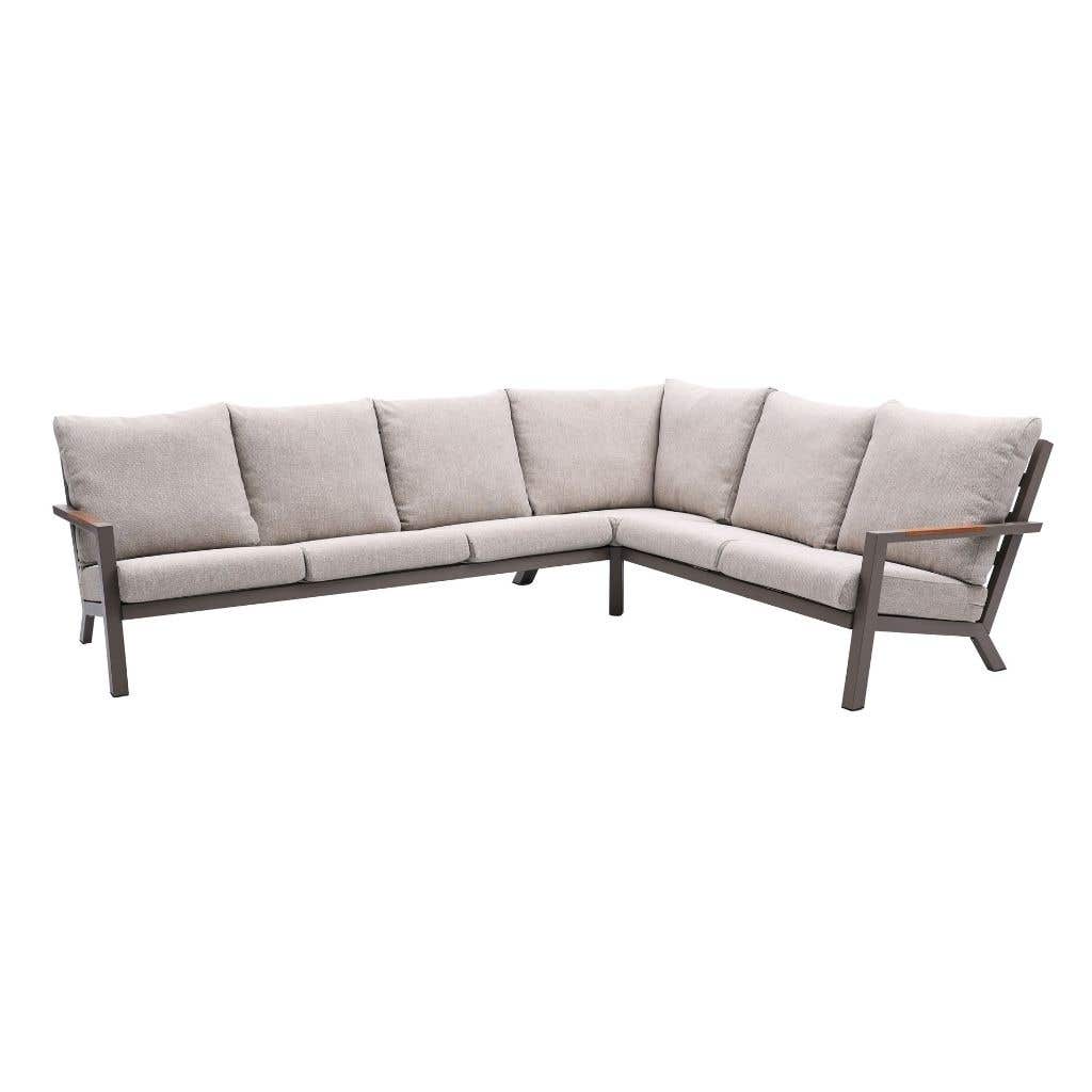 Royal Seasons Hoeklounge 6-zits Solare Espresso 296 x 221 x 77 cm