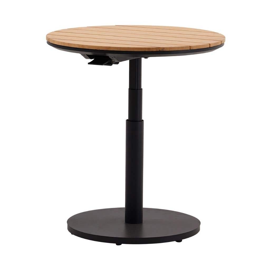 Royal Seasons Bijzettafel Verstelbaar Bahia Zwart 60 x 45/66 cm