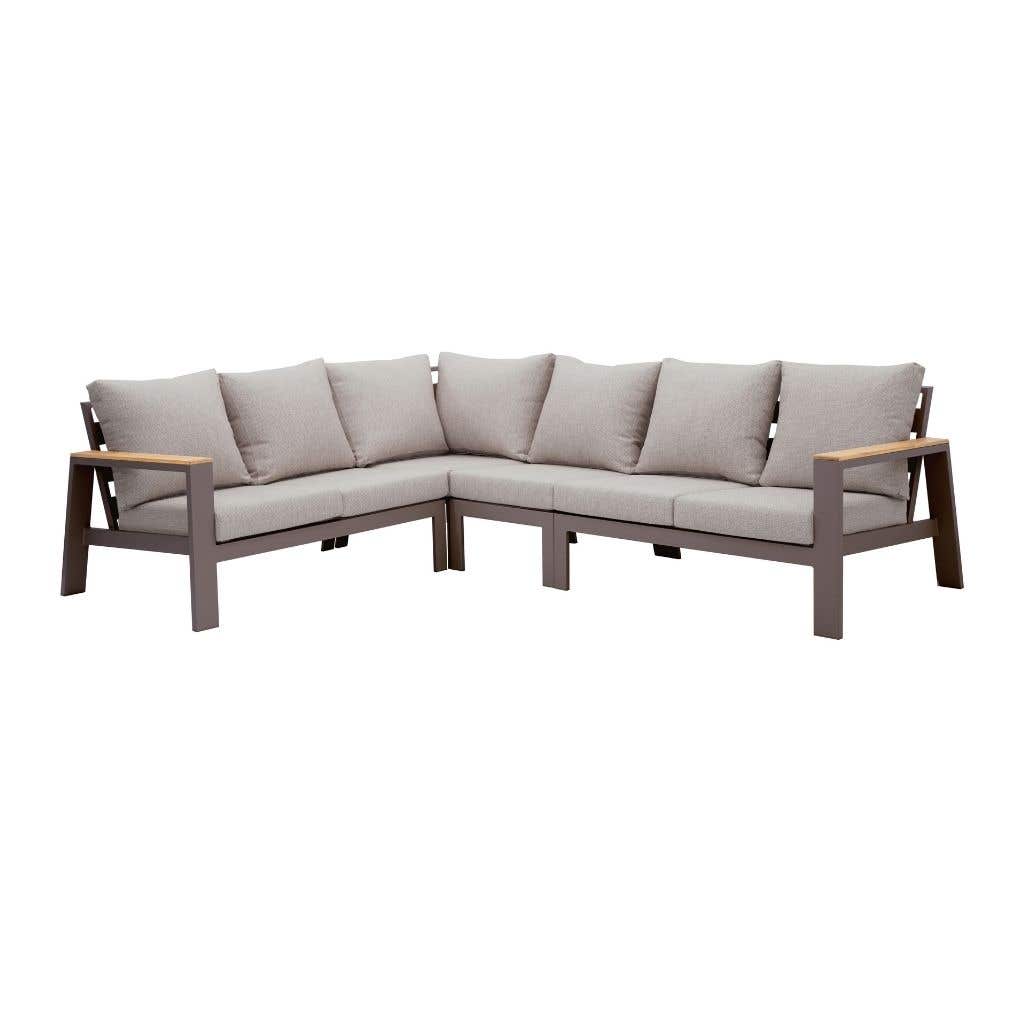 Royal Seasons Hoeklounge 6-zits Laos Espresso 281 x 221 x 80 cm