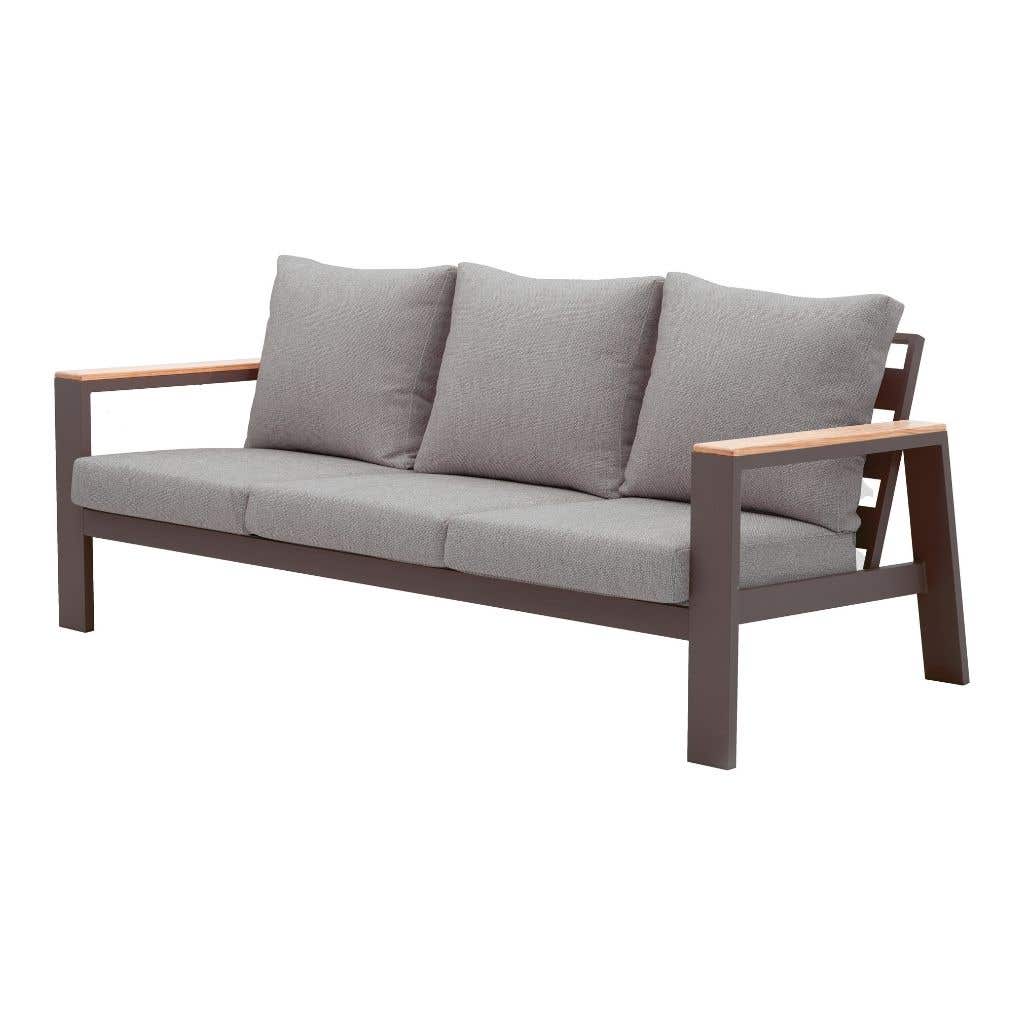 Royal Seasons Loungebank 3-zits Laos Espresso 200 x 98 x 80 cm