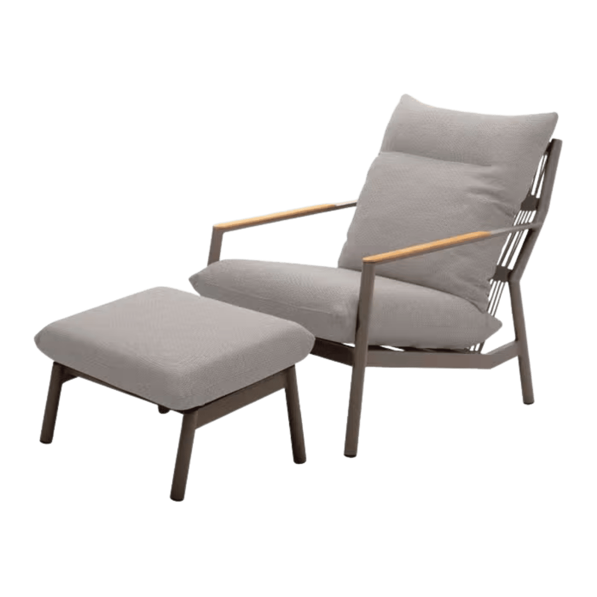 Royal Seasons Loungestoel met Hocker Las Palmas Espresso