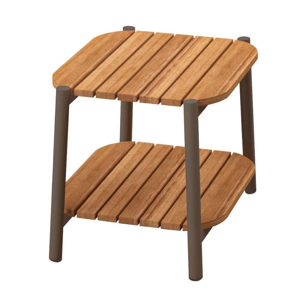 Royal Seasons Bijzettafel 2-laags Las Palmas Teak Espresso 44 x 52 x 41 cm