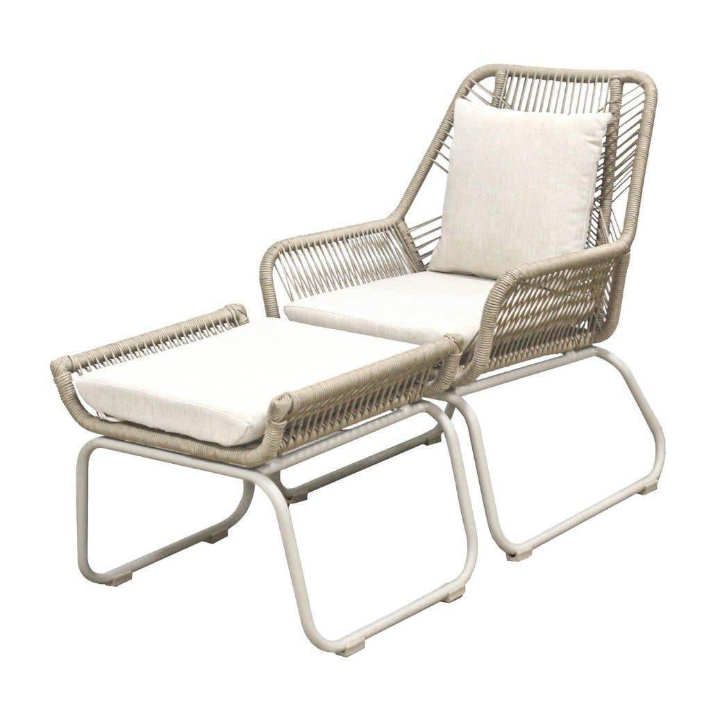 Ease Up Loungestoel Met Hocker Napoli Zand