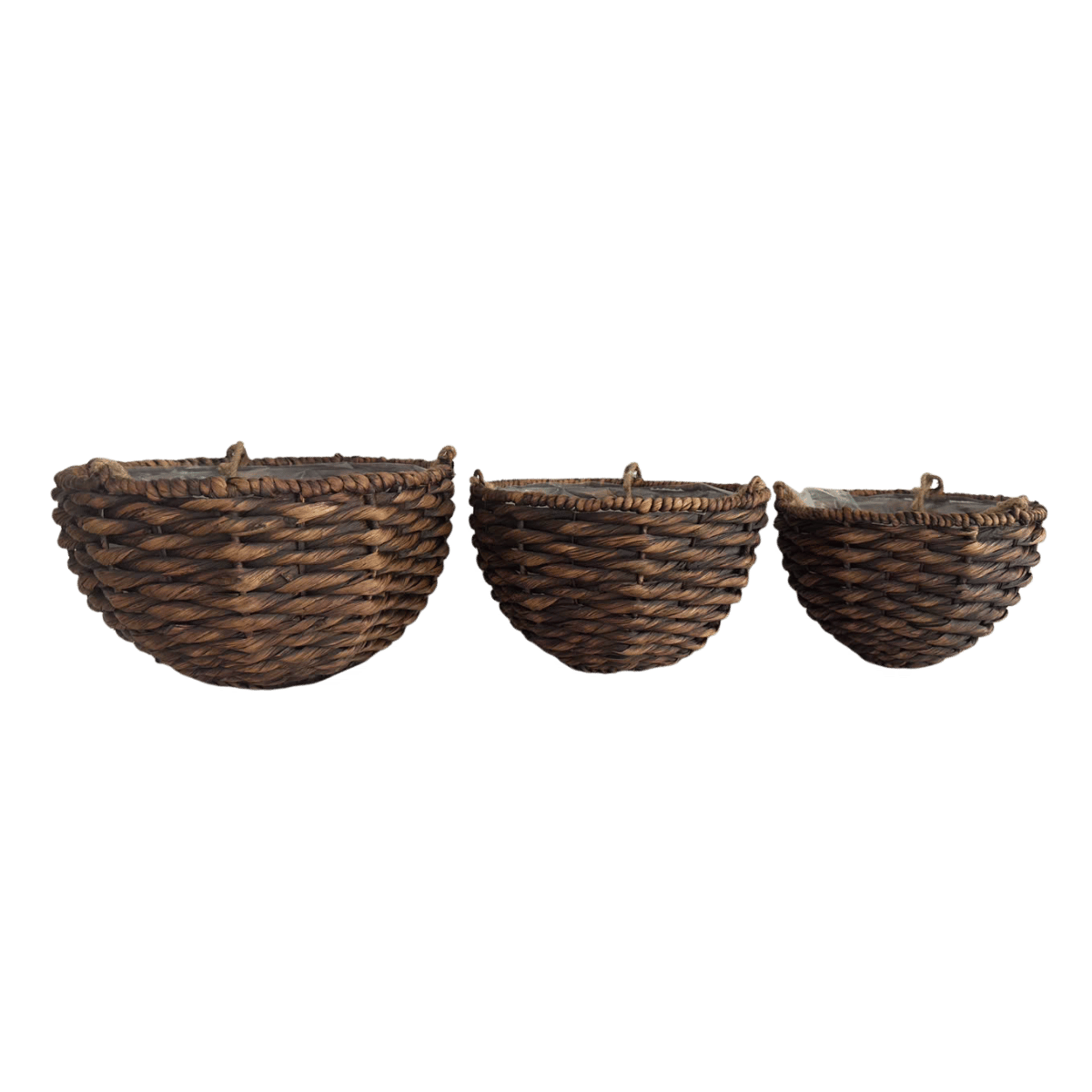 De Bosrand Hanging Basket Weave Bruin 26 x 17 cm
