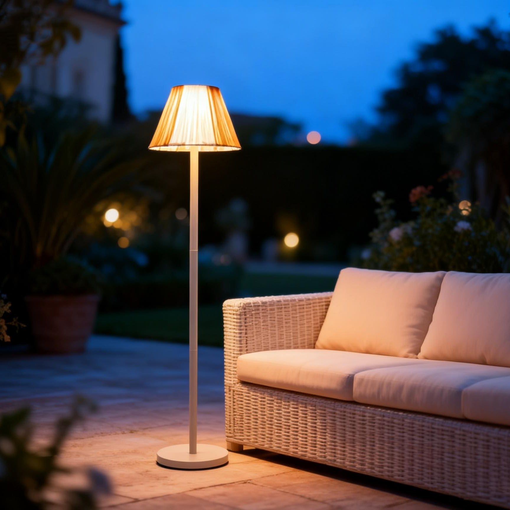 De Bosrand Solar Vloerlamp Natural Wit 30 x 145 cm