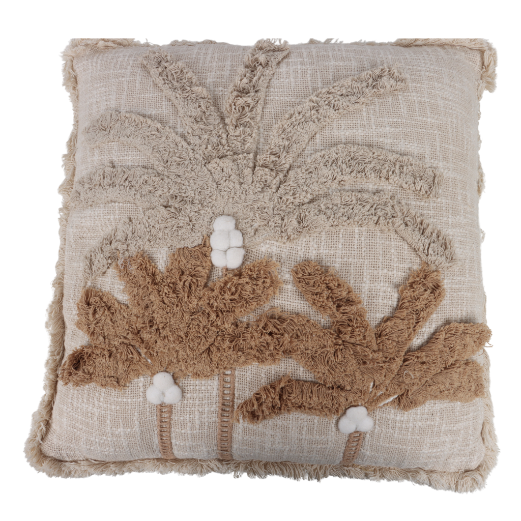 De Bosrand Kussen Palmtree Natural 45 x 45 cm