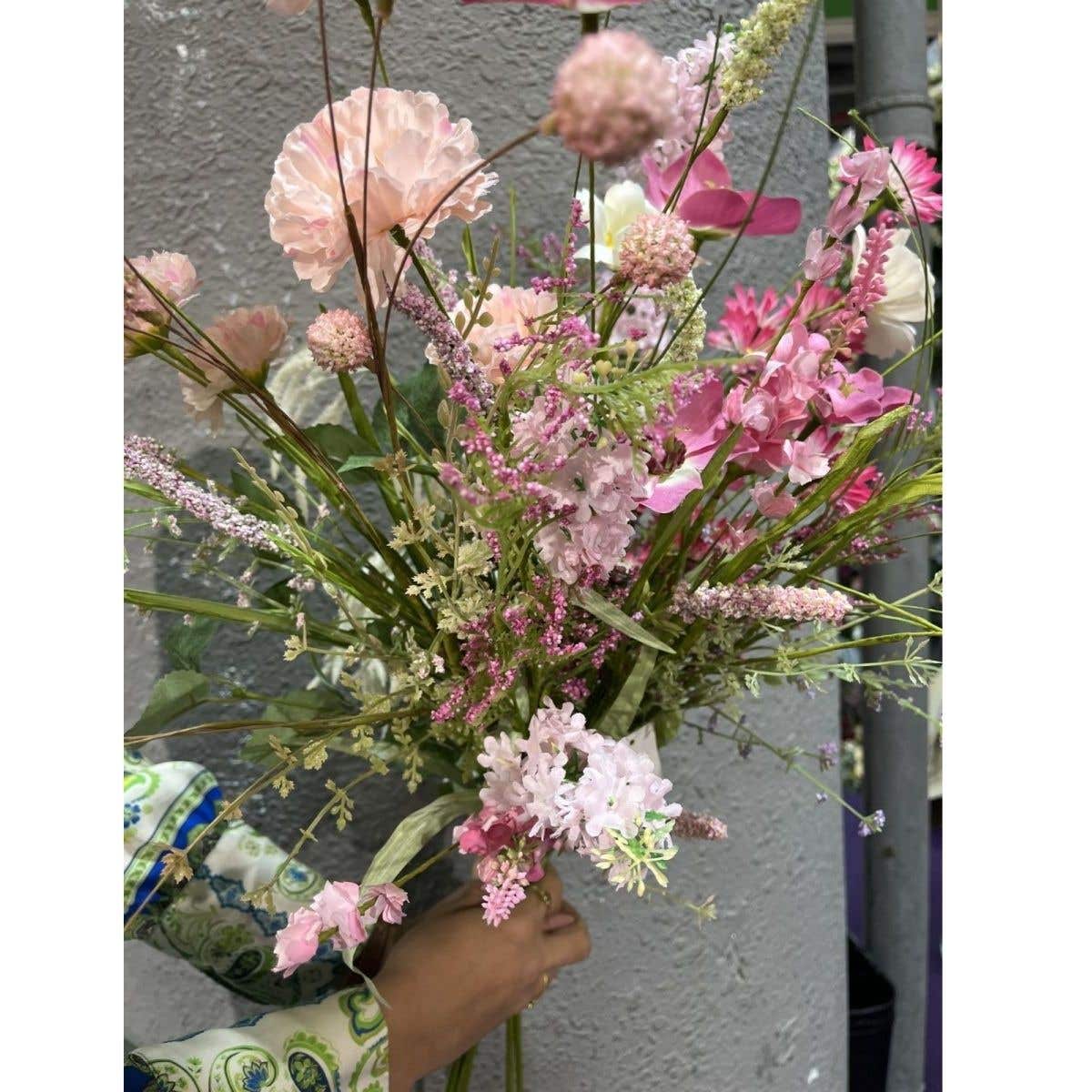 De Bosrand Kunstbloemen Veldboeket Soft Pink