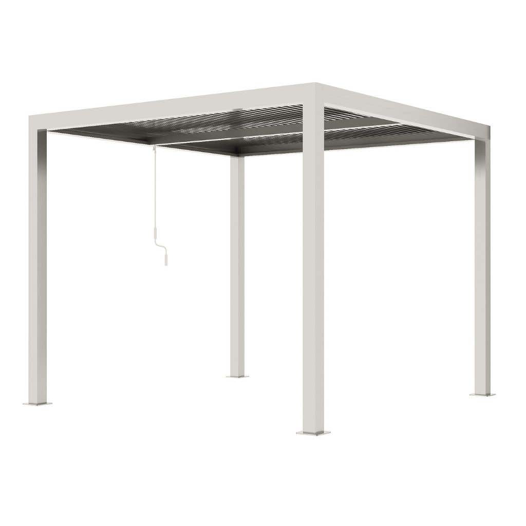 Royal Seasons Terrasoverkapping Bergamo Aluminium Zand met Verlichting 300 x 300 x 250 cm