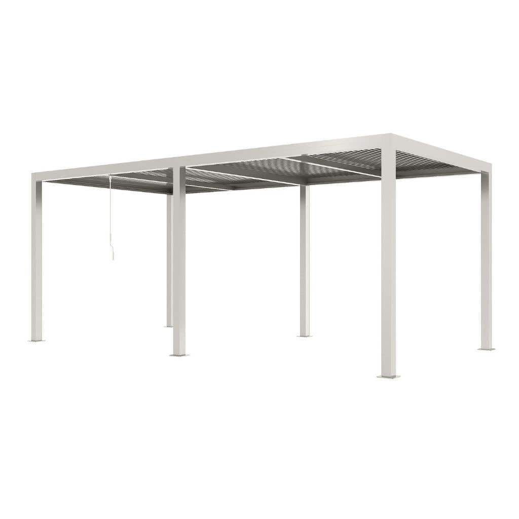 Royal Seasons Terrasoverkapping Bergamo Aluminium Zand met Verlichting 600 x 300 x 250 cm