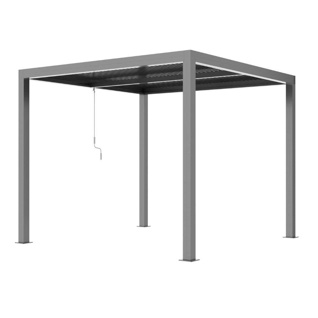 Royal Seasons Terrasoverkapping Bergamo Aluminium Antraciet met Verlichting 300 x 300 x 250 cm