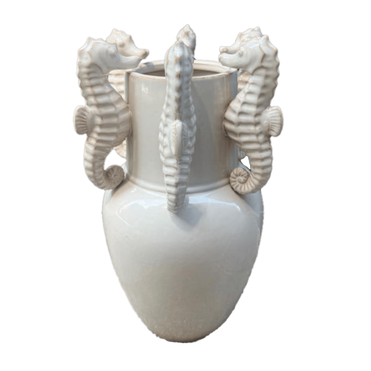 De Bosrand Vaas Zeepaardjes Wit 21 x 35 cm