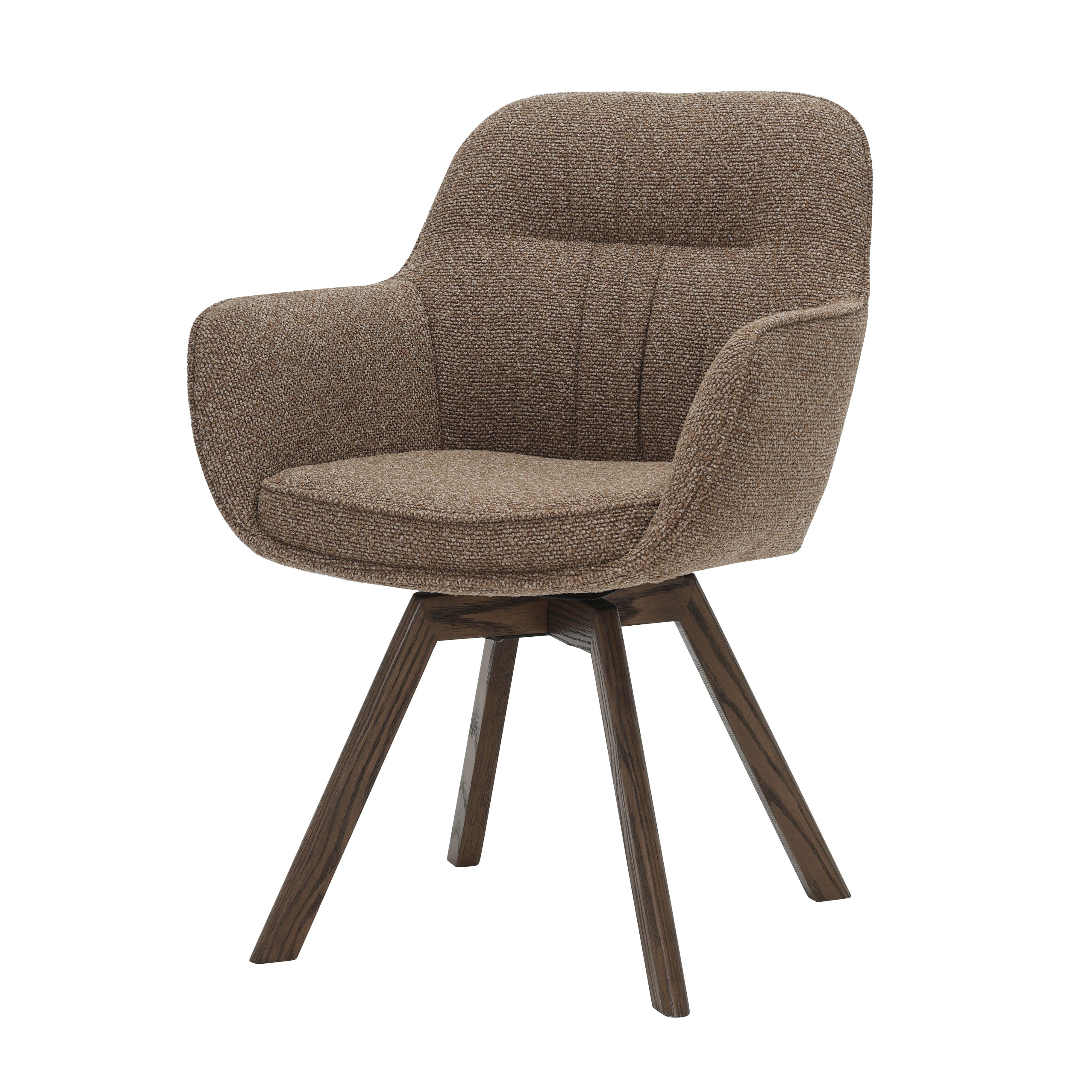 24Seven Draaibare Eetkamerstoel Rocco Cacao 62,5 x 64,5 x 86 cm