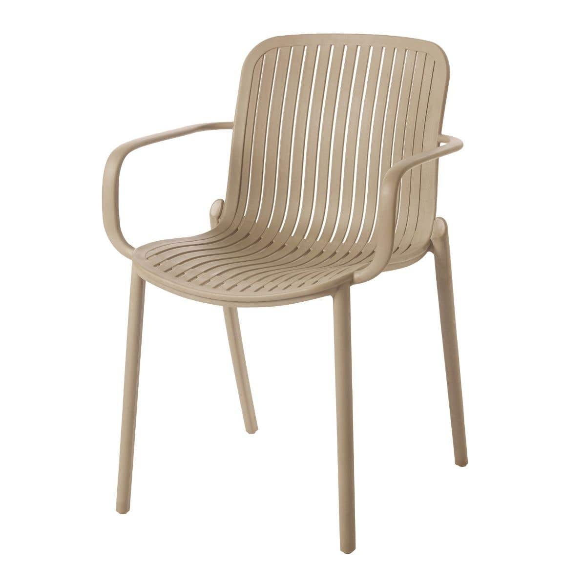 Ease Up Tuinstoel Kunststof Elio Latte 59 x 57 x 82 cm
