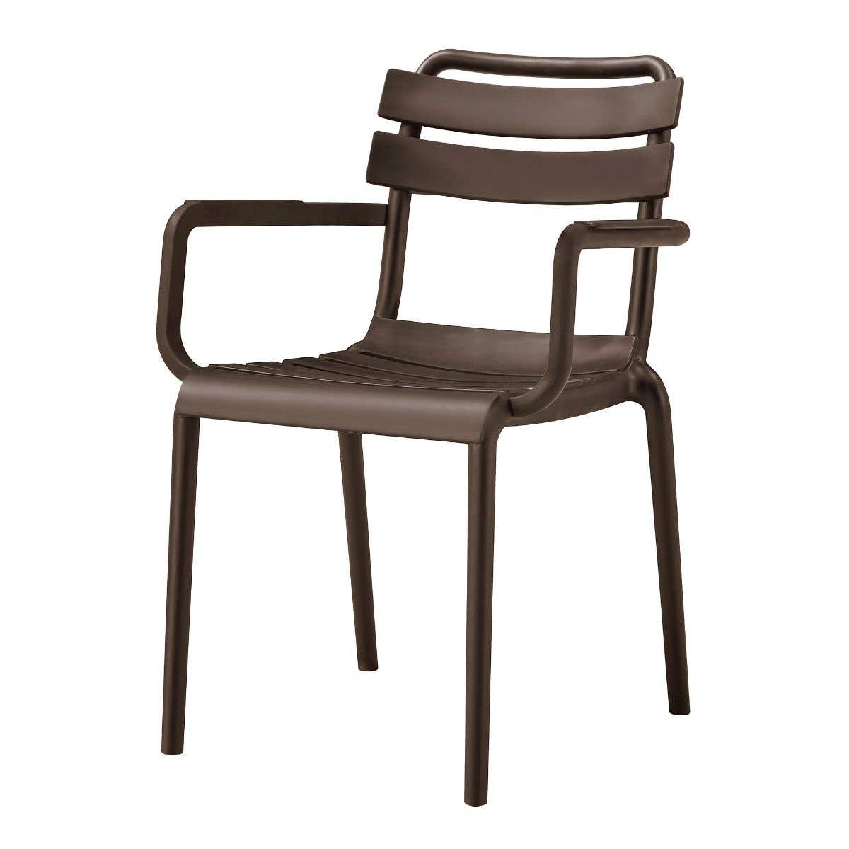 Ease Up Tuinstoel Kunststof Otis Espresso 59 x 82.5 x 56.5 cm