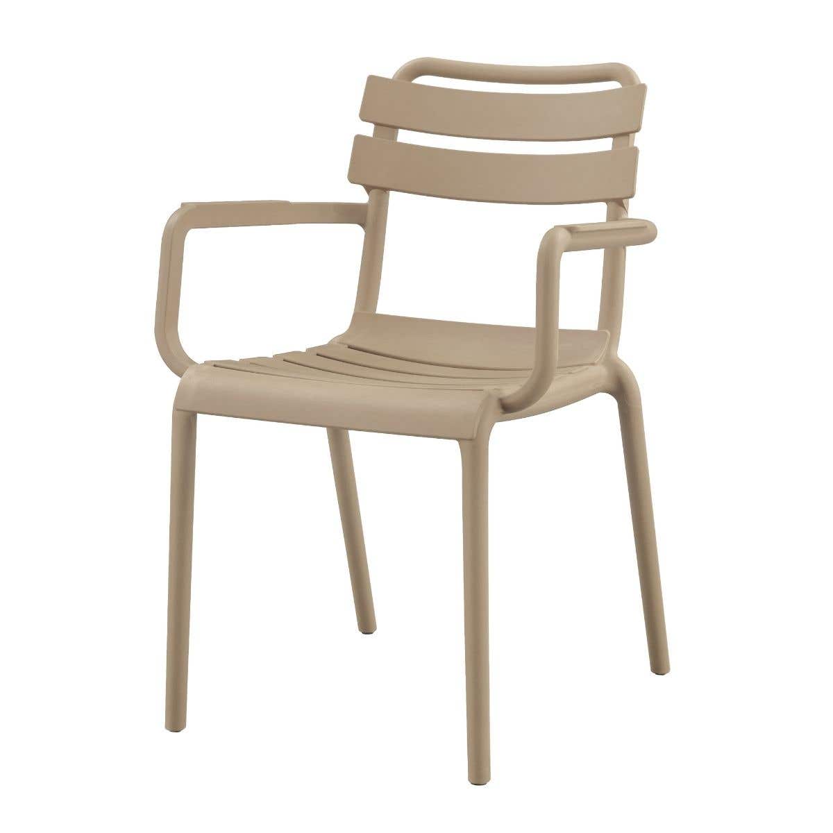 Ease Up Tuinstoel Kunststof Otis Latte 59 x 82.5 x 56.5 cm