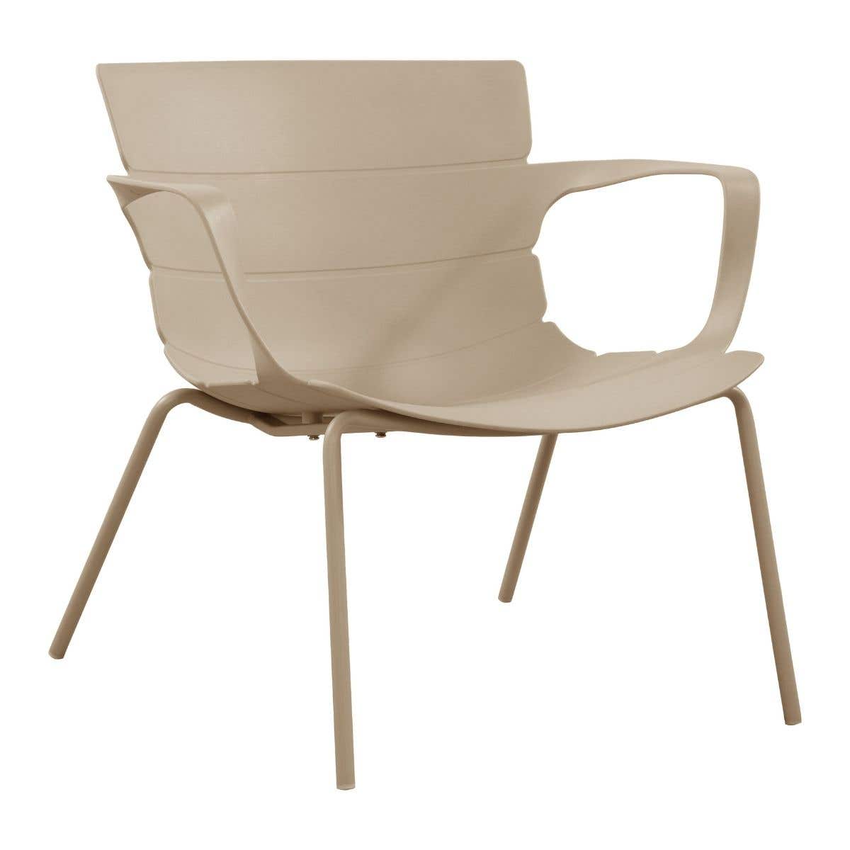 Ease Up Loungestoel Kunststof Finn Latte 76.5 x 69 x 70 cm