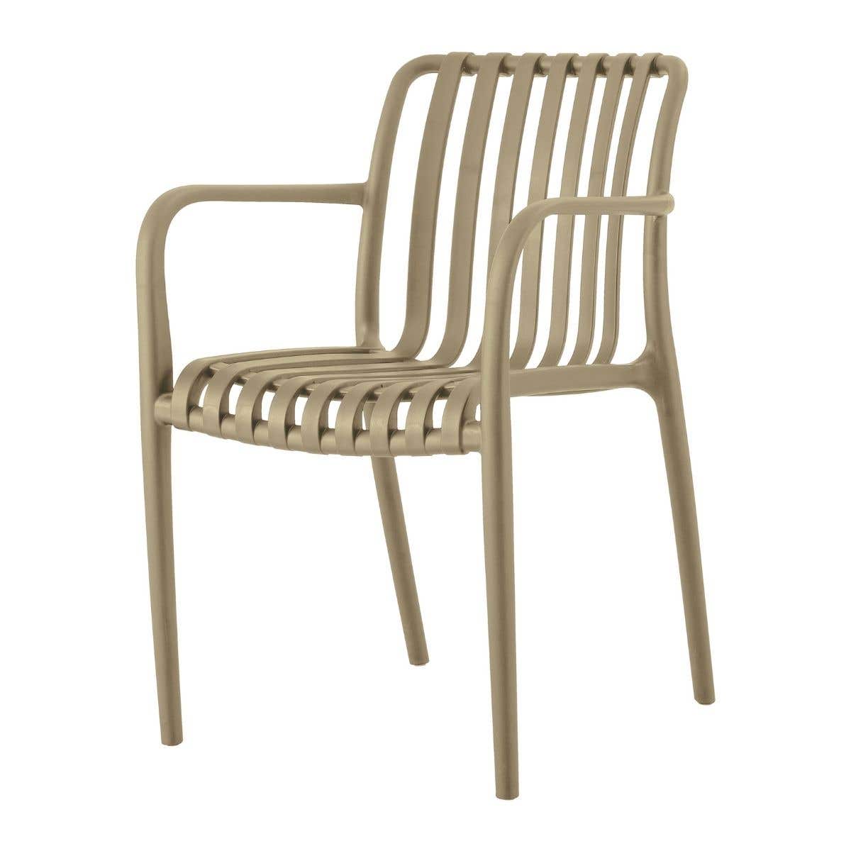 Ease Up Tuinstoel Kunststof Levi Latte 55 x 59 x 81 cm