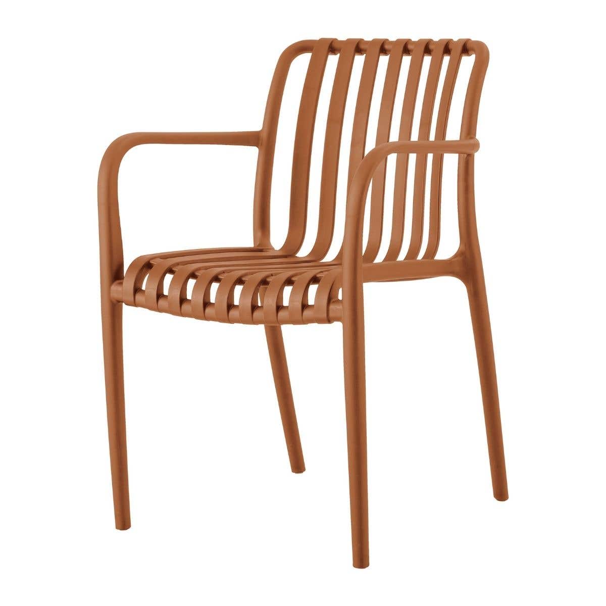 Ease Up Tuinstoel Kunststof Levi Terra 55 x 59 x 81 cm