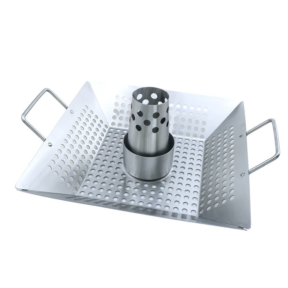 Maestro BBQ Grillmand met Chicken Sitter RVS 39 x 30,5 x 13,5 cm