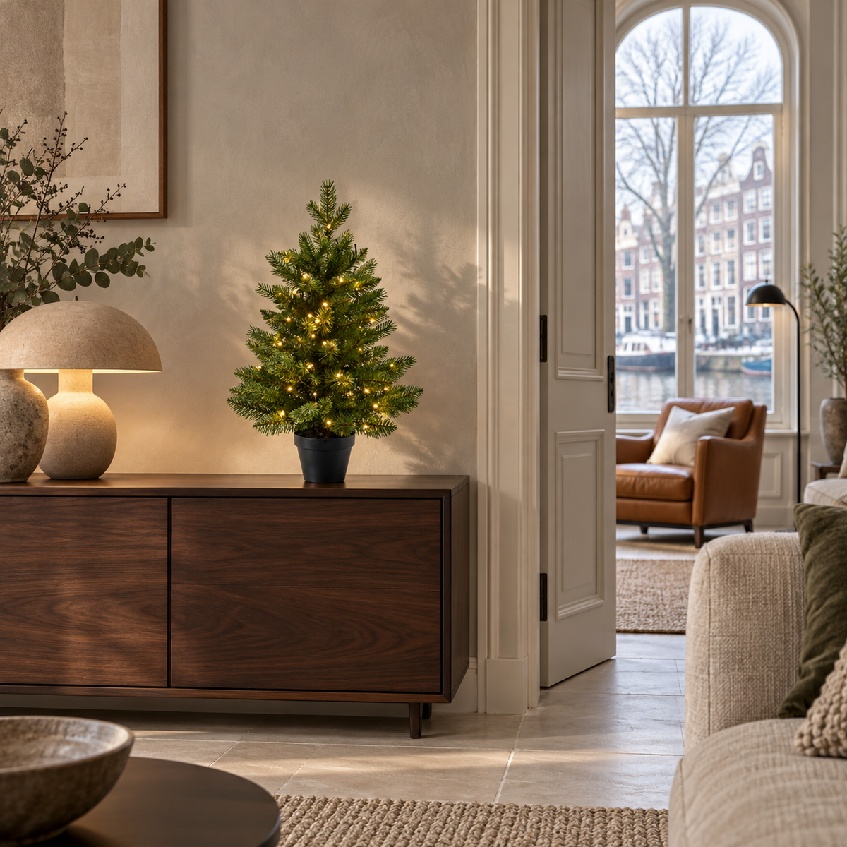 Evergreen Kunstkerstboom Janga Groen met Verlichting 60 x 31 cm