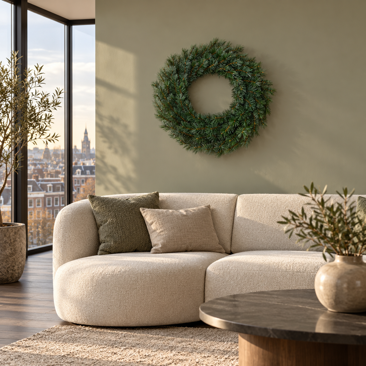Evergreen Kerstkrans Everest Groen 60 cm