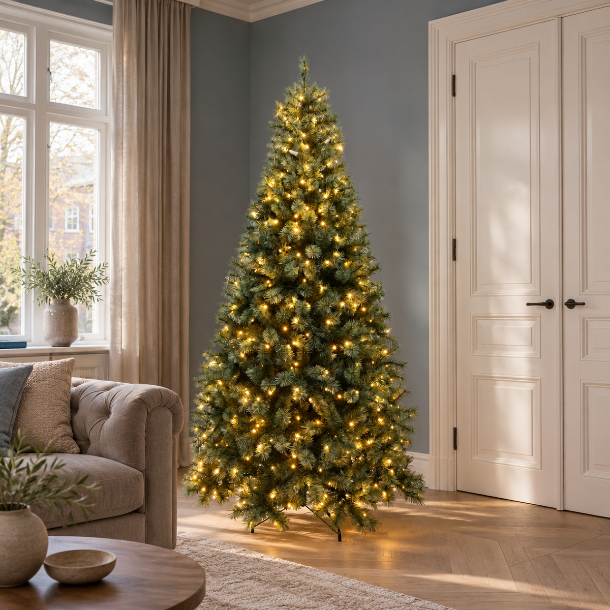 Evergreen Kunstkerstboom Everest Groen met Verlichting 210 x 115 cm