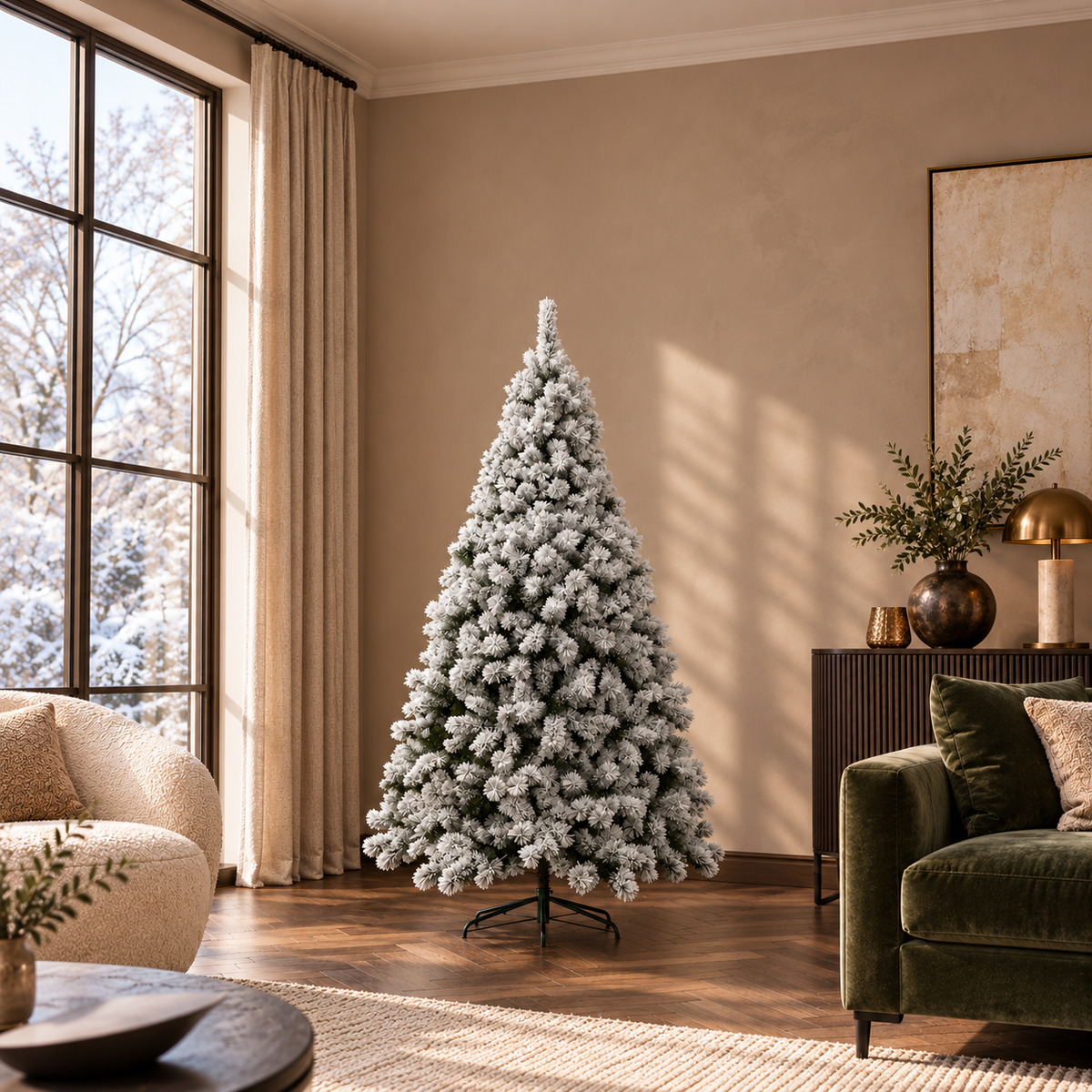 Evergreen Kunstkerstboom Everest Wit met Sneeuw 180 x 101 cm