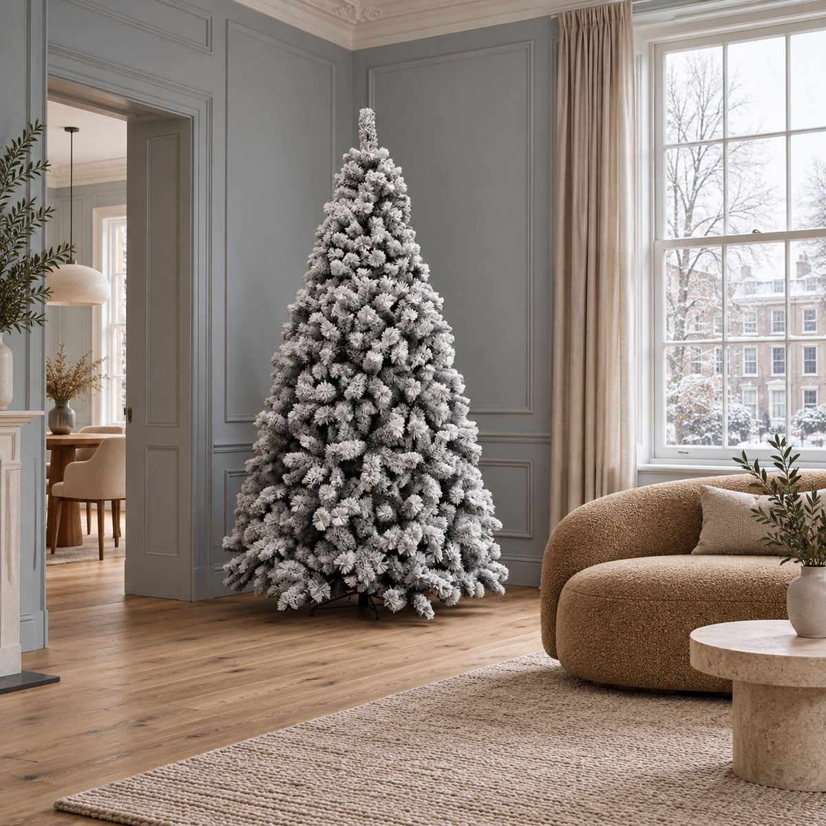 Evergreen Kunstkerstboom Everest Wit met Sneeuw 210 x 115 cm