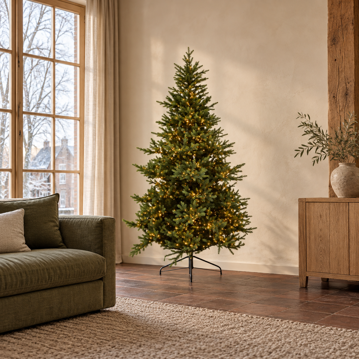 Evergreen Kunstkerstboom Makalu Groen met Verlichting 180 x 125 cm