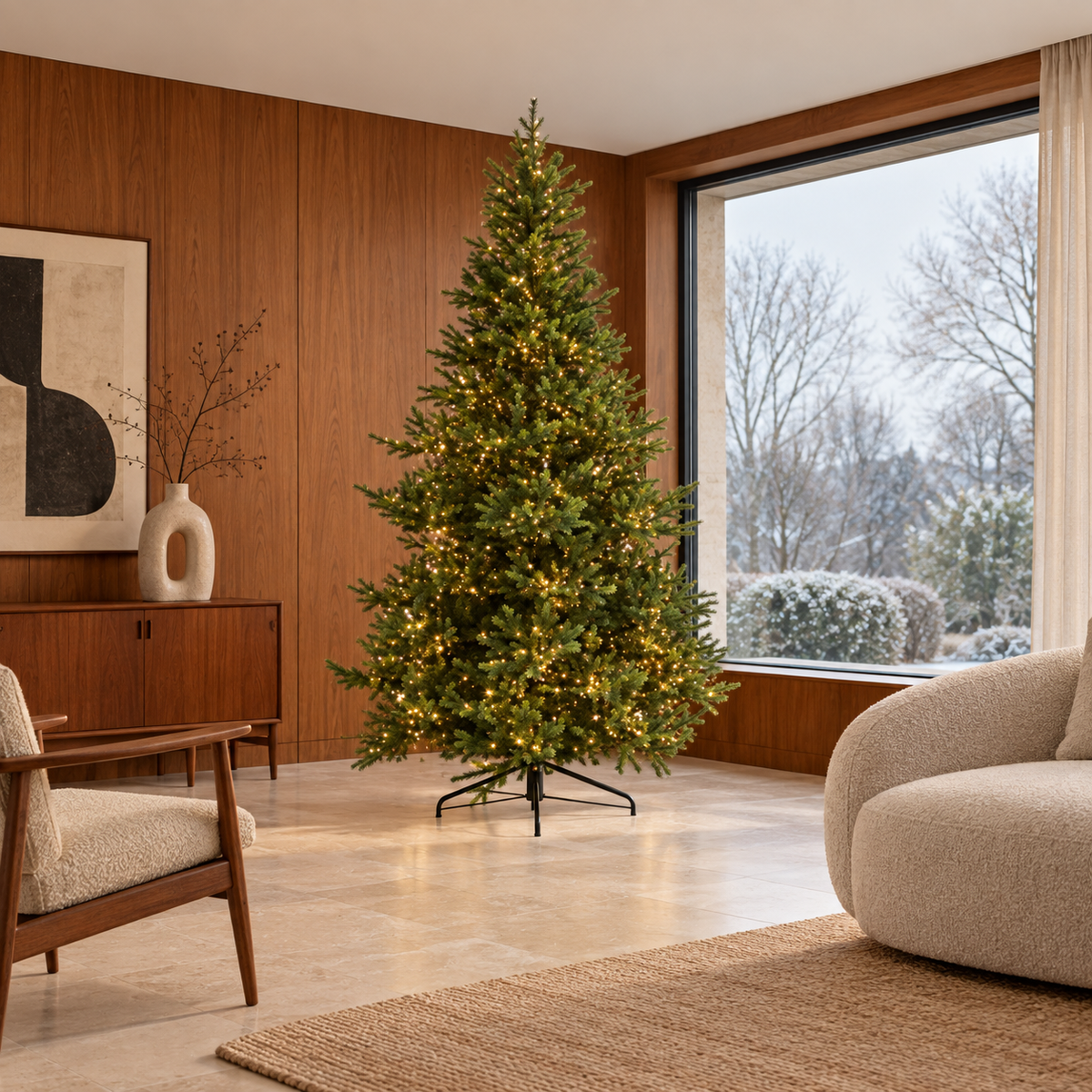 Evergreen Kunstkerstboom Makalu Groen met Verlichting 210 x 140 cm