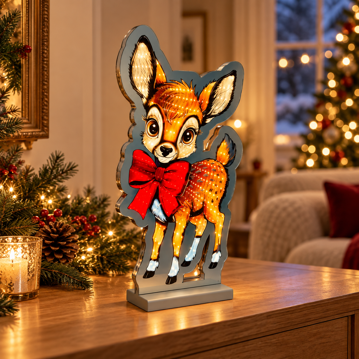 Brightside Verlicht Kerstfiguur Infinity Bambi 20 x 40 cm