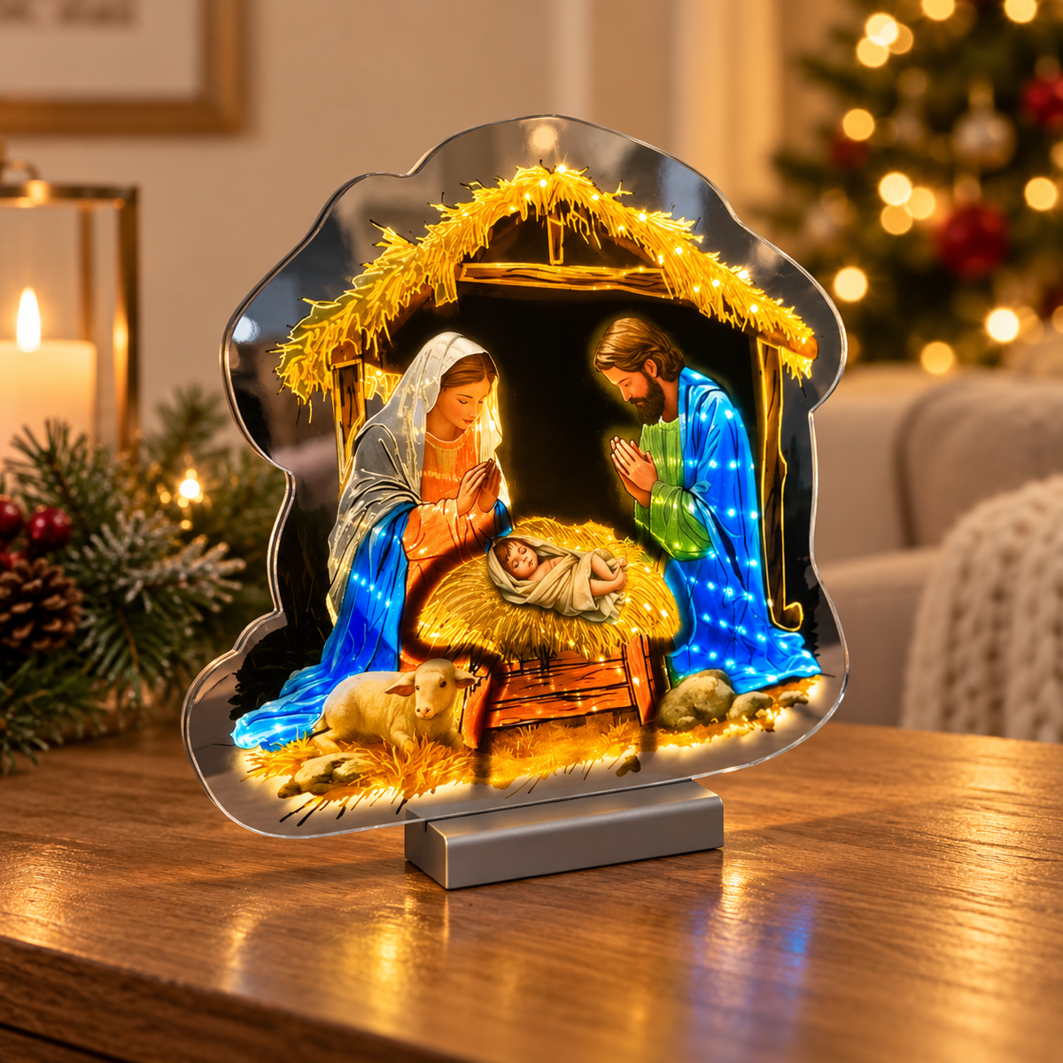 Brightside Verlicht Kerstfiguur Infinity Kerststal 20 x 20 cm
