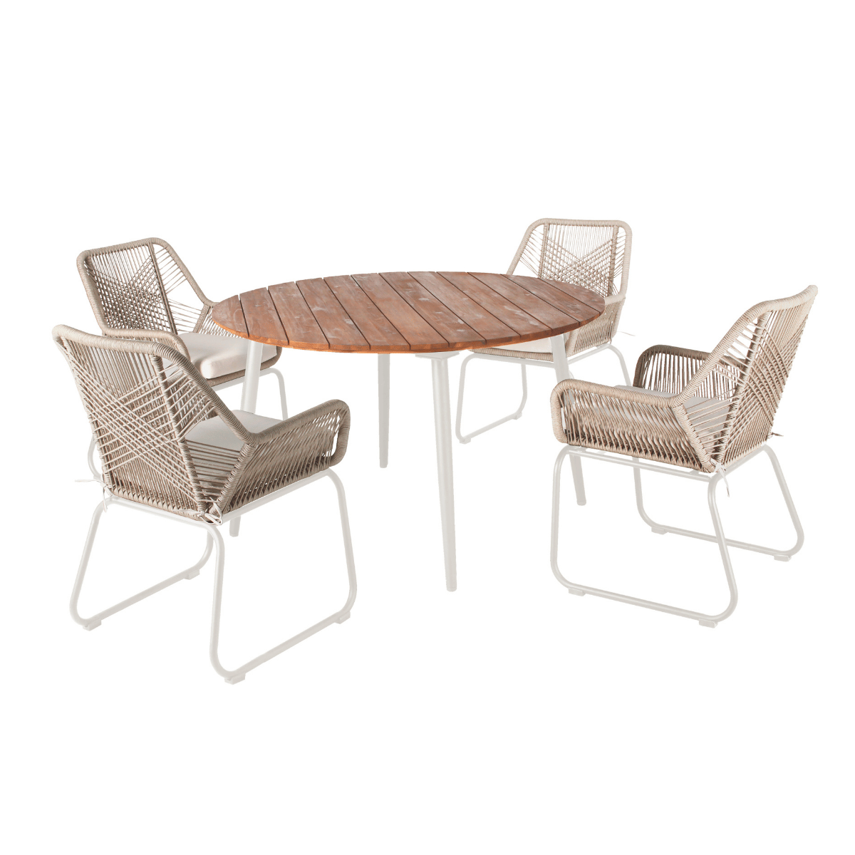 Ease Up Diningset 4-zits Napoli Rond Zand