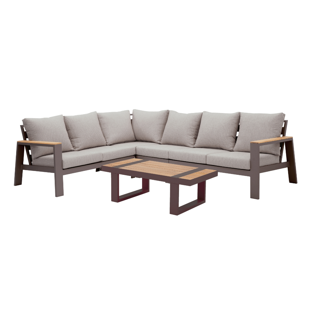 Royal Seasons Hoek-loungeset 6-zits Loas Espresso