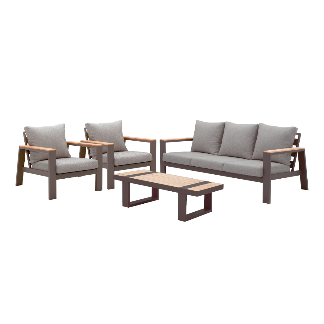 Royal Seasons Stoel-bank Loungeset 5-zits Loas Espresso