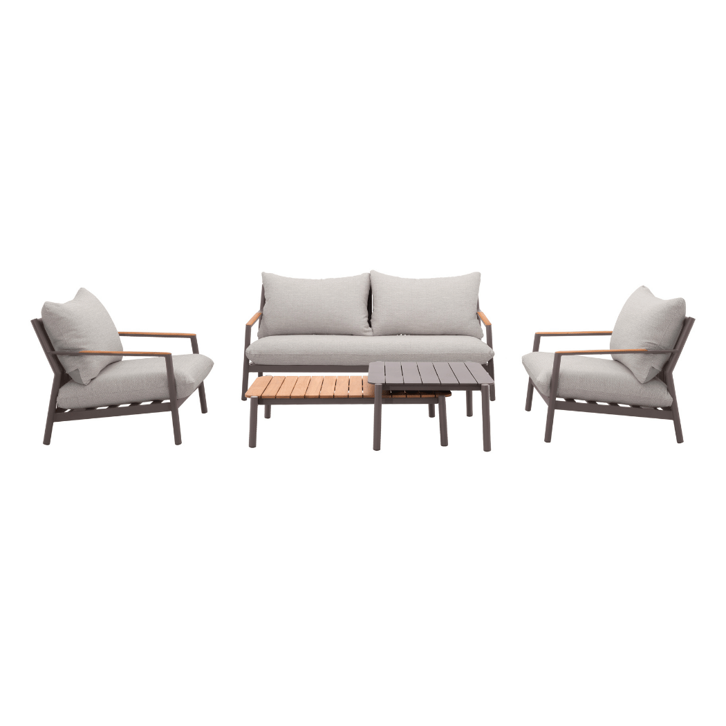 Royal Seasons Stoel-bank Loungeset 4-zits Las Palmas Espresso