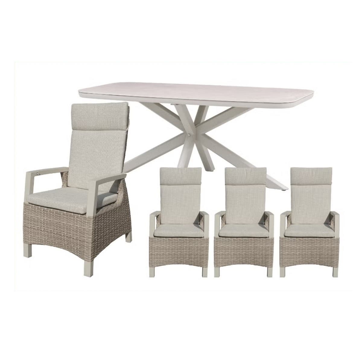 Royal Seasons Diningset 4-zits Athene Zand