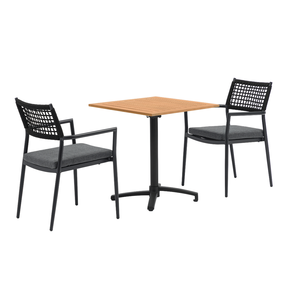 Ease Up Bistroset 2-zits Liv Teak Zwart