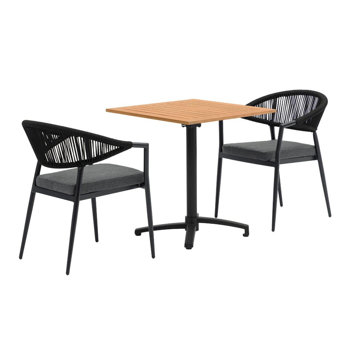 Ease Up Bistroset 2-zits Bo Teak Zwart