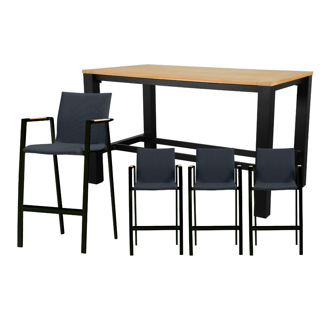 Royal Seasons Barset 4-zits Detroit Teak Zwart