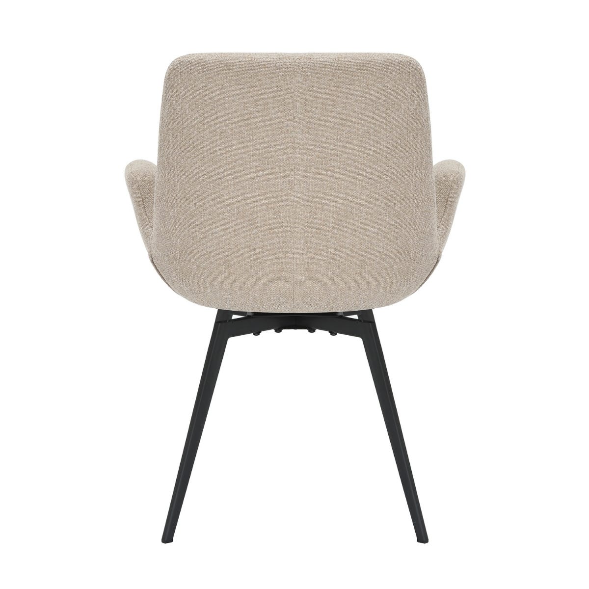 24Seven Draaibare Eetkamerstoel Metalen Onderstel Matteo Sand 61 x 61 x 84 cm