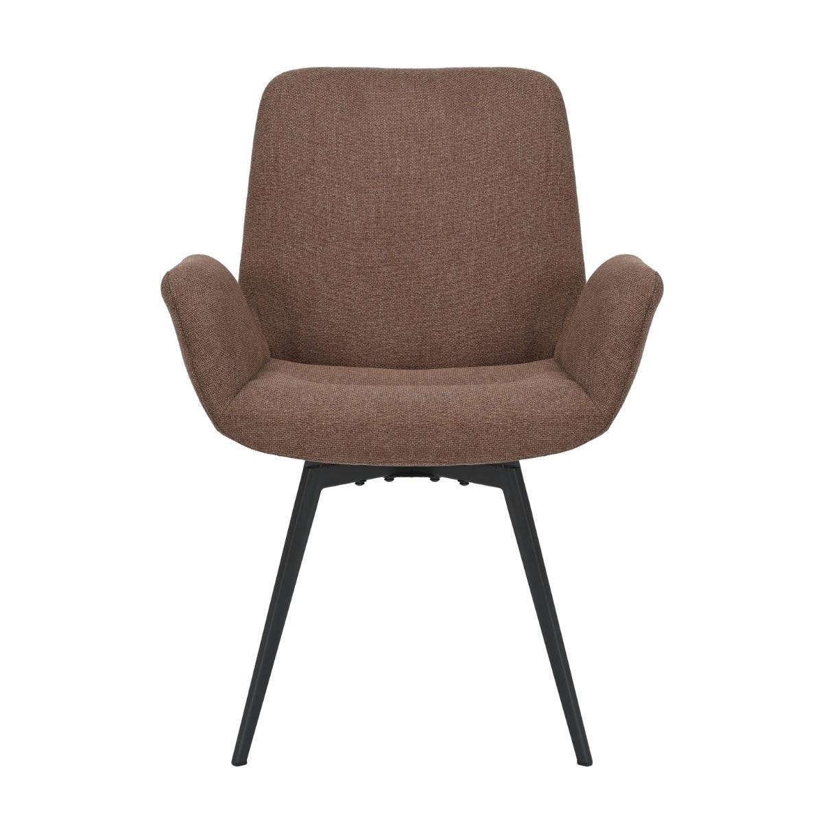 24Seven Draaibare Eetkamerstoel Metalen Onderstel Matteo Choco 61 x 61 x 84 cm