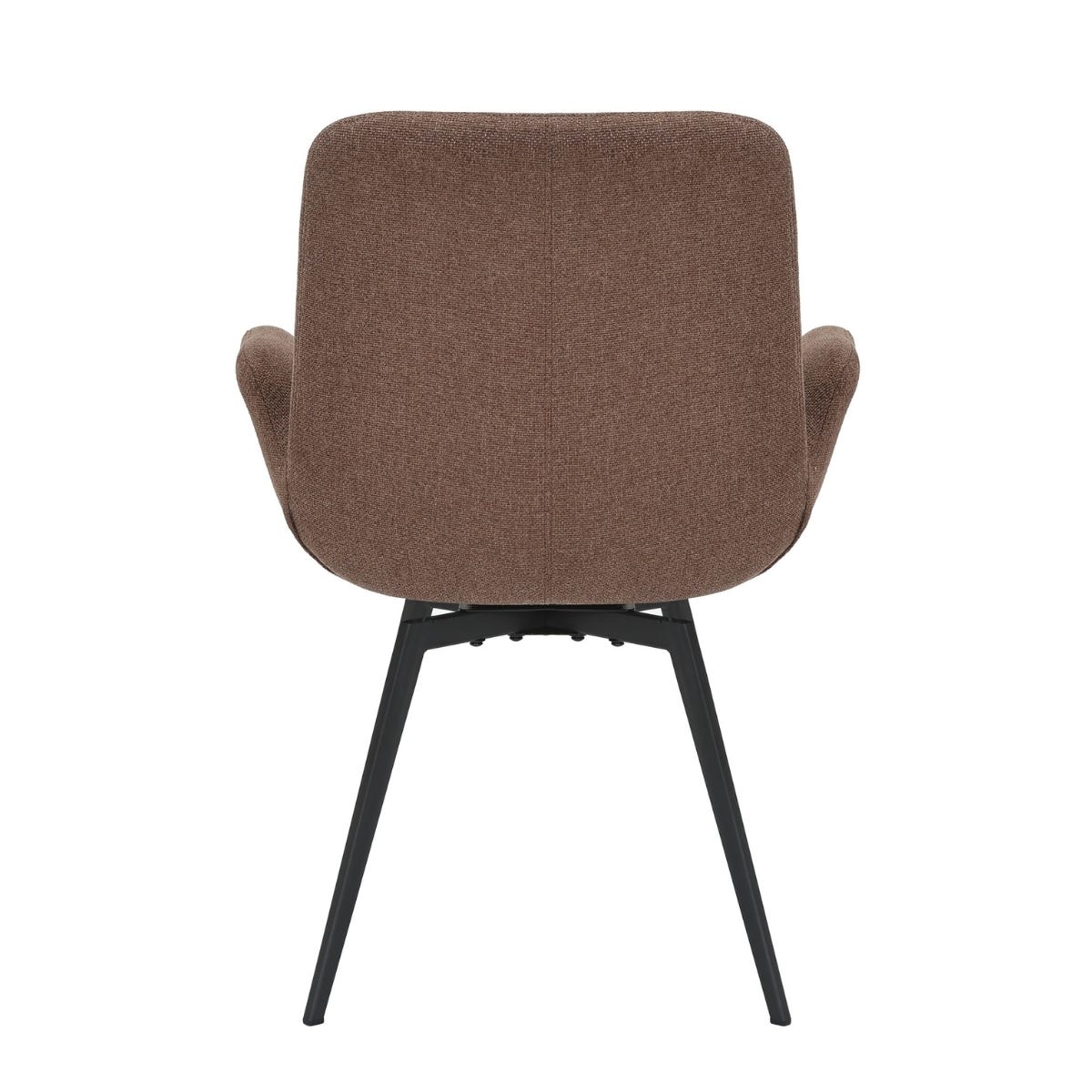 24Seven Draaibare Eetkamerstoel Metalen Onderstel Matteo Choco 61 x 61 x 84 cm