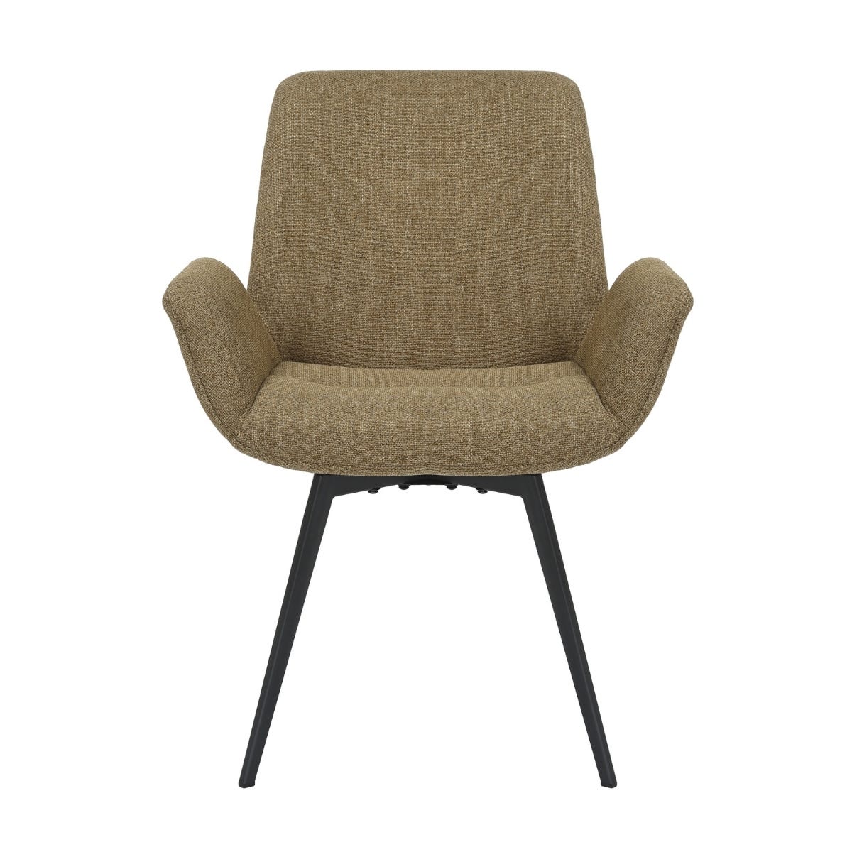 24Seven Draaibare Eetkamerstoel Metalen Onderstel Matteo Olive 61 x 61 x 84 cm