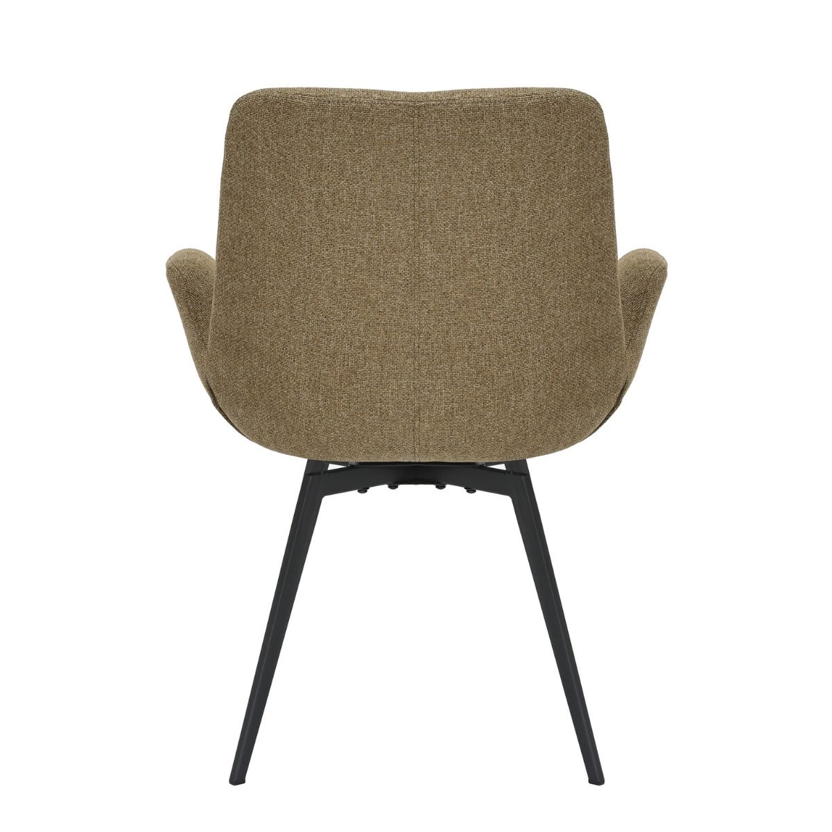 24Seven Draaibare Eetkamerstoel Metalen Onderstel Matteo Olive 61 x 61 x 84 cm