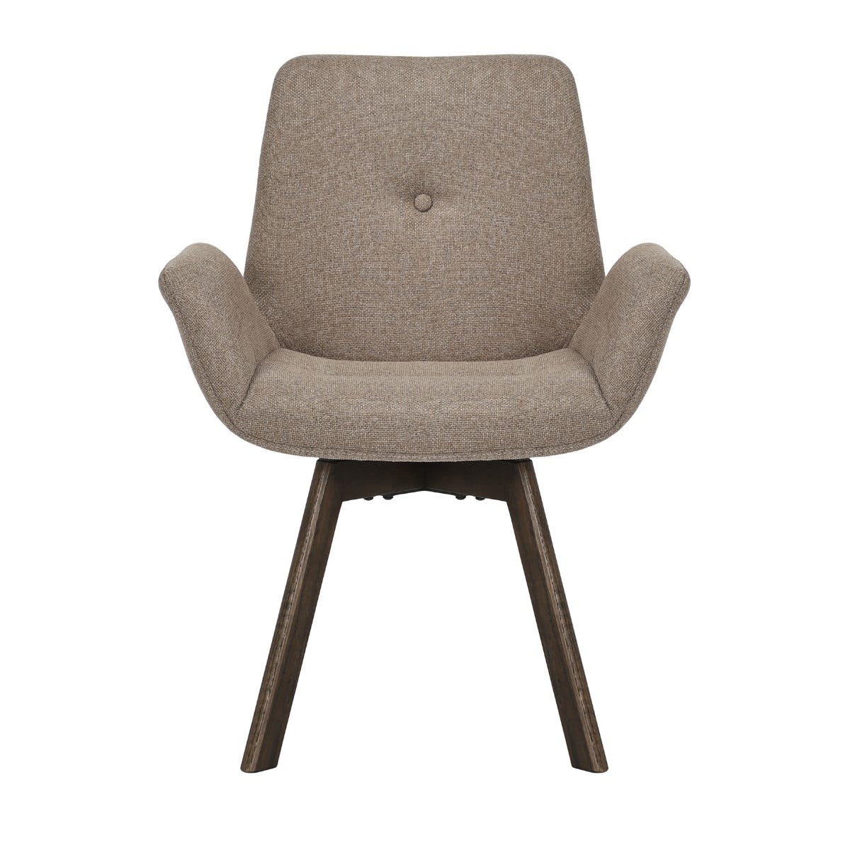 24Seven Draaibare Eetkamerstoel Houten Onderstel Matteo Liver 64 x 64 x 87 cm