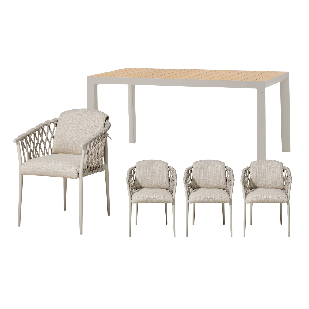 Royal Seasons Diningset 4-zits Miami Zand