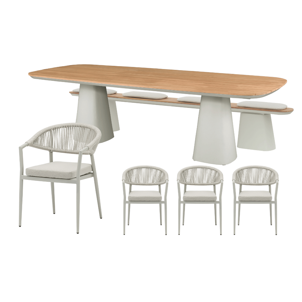 Royal Seasons Stoel-bank Diningset 8-zits Bo Zand